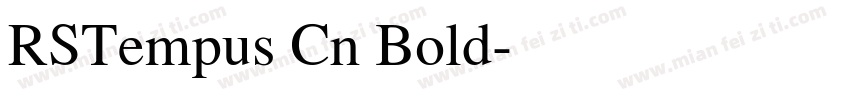 RSTempus Cn Bold字体转换